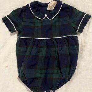 Beaufort bonnet plaid bubble onesie